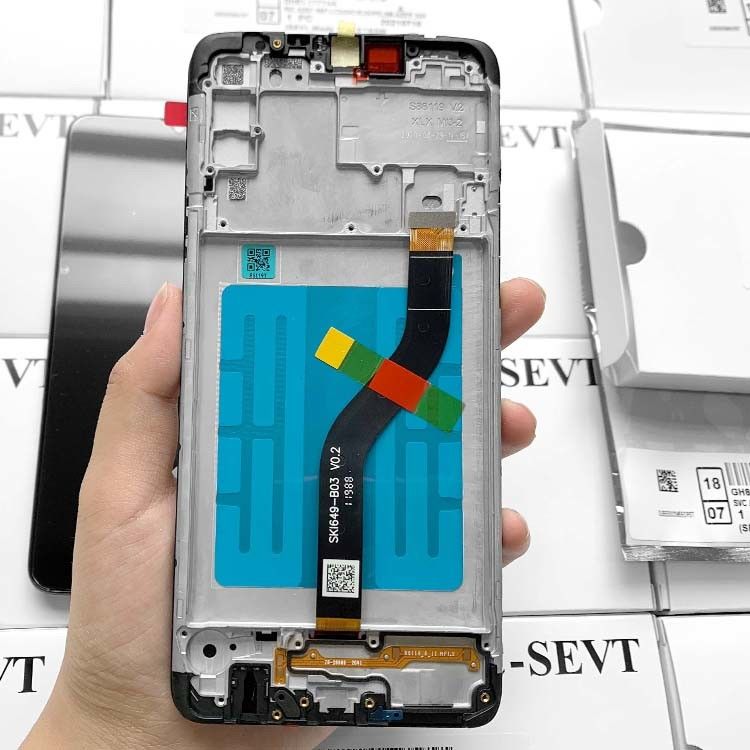 A20S LCD lcd + Frame برای سامسونگ A20S بسته سرویس اصلی LCDS نمایشگر گلکسی A207 صفحه نمایش تلفن همراه