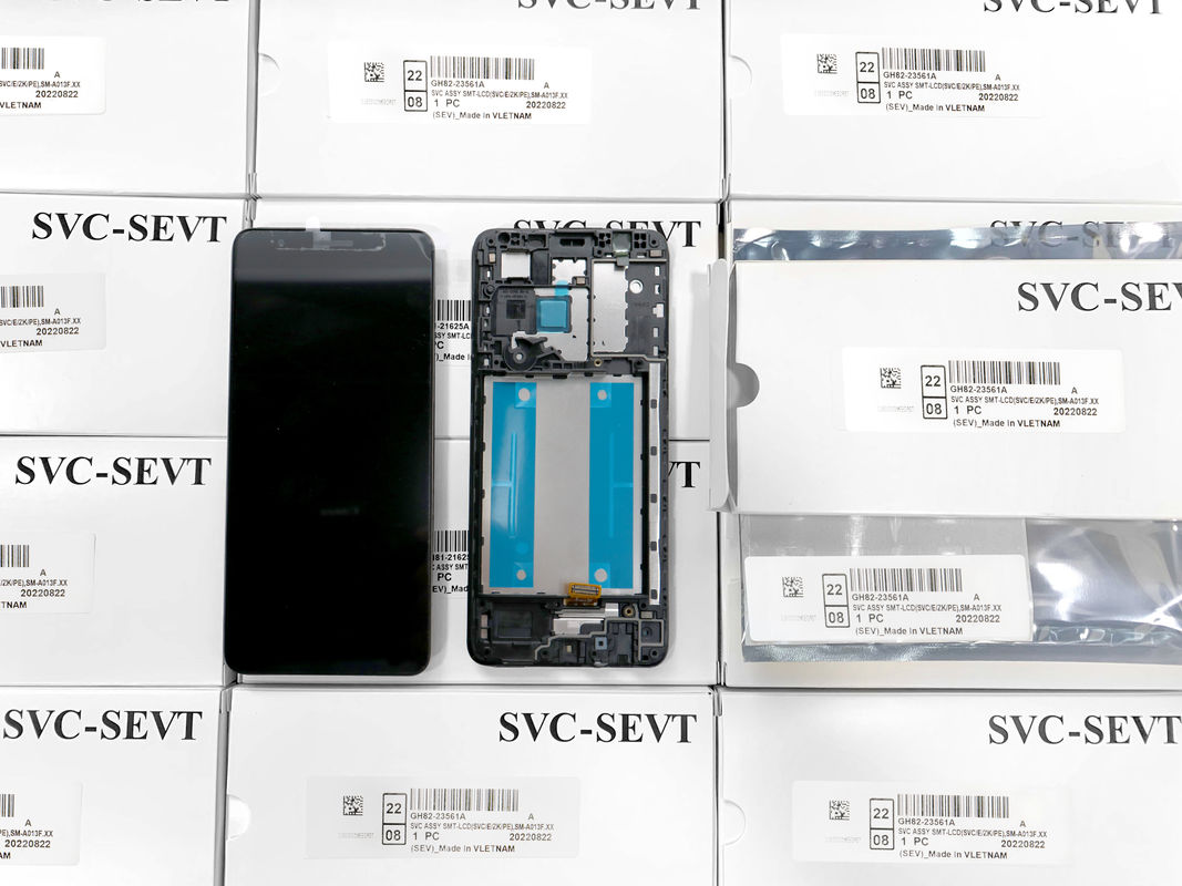 A013 صفحه نمایش LCD با قاب برای سامسونگ A013 بسته سرویس اصلی LCDS گلکسی A01 هسته صفحه نمایش تلفن همراه Pantalla