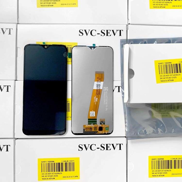 A01 LCD lcd برای سامسونگ A01 عمده فروشی صفحه نمایش اصلی تلفن همراه Pantalla  A105 Service Pack LCDS Touch
