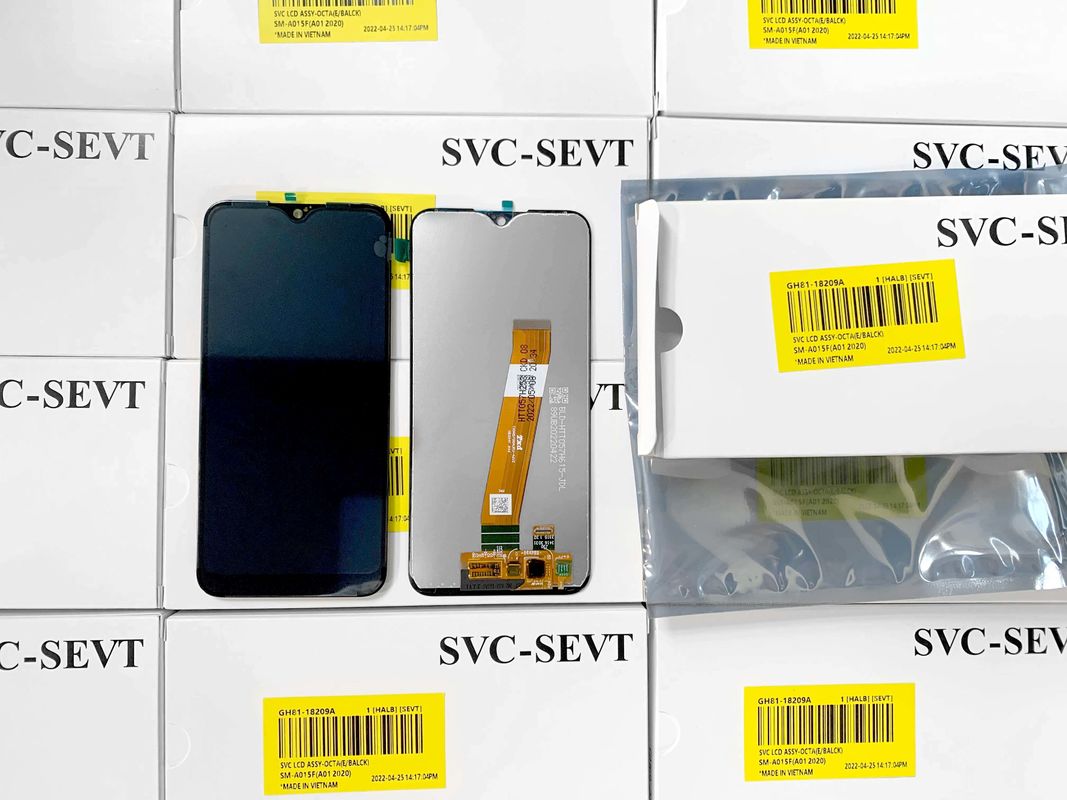 A01 LCD lcd برای سامسونگ A01 عمده فروشی صفحه نمایش اصلی تلفن همراه Pantalla  A105 Service Pack LCDS Touch