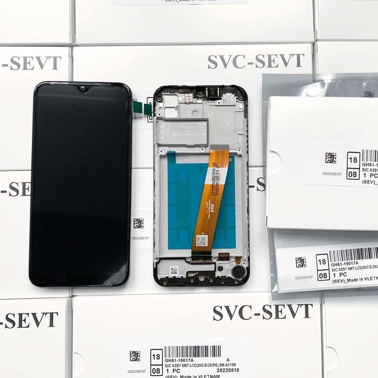 A01 صفحه نمایش ال سی دی LCD با قاب برای سامسونگ A01 بسته خدمات عمده LCDS گلکسی A105 اصلی تلفن Pantalla