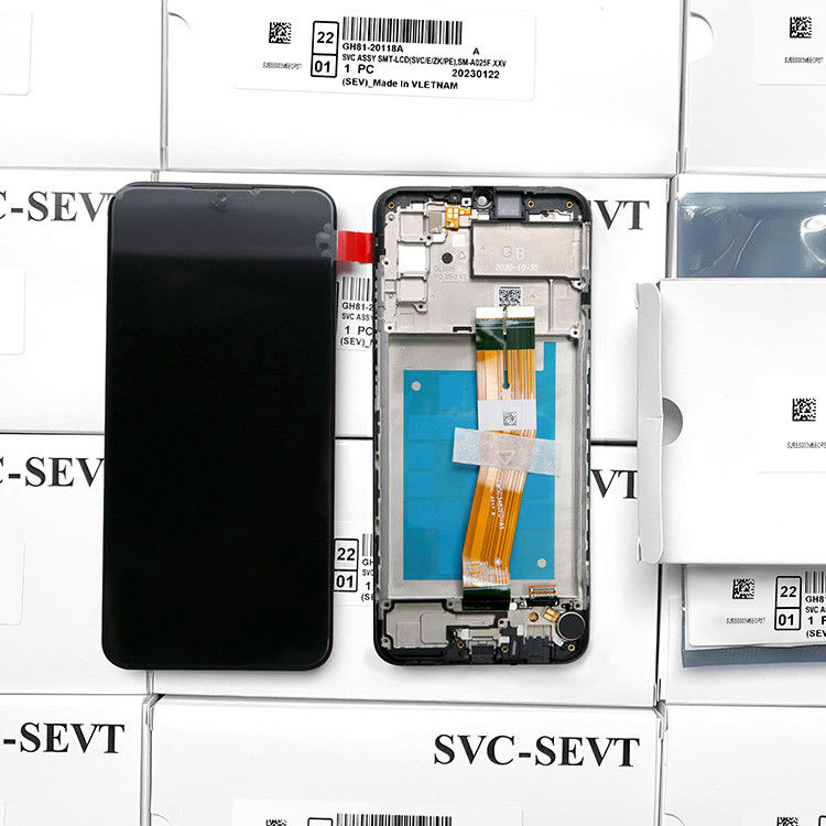 عمده فروش A02S LCD LCD با قاب برای سامسونگ A02S نمایشگر صفحه لمسی فابریک گلکسی A025 بسته سرویس LCDS شلوار