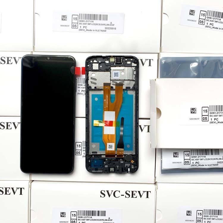 صفحه نمایش اسکرین ال سی دی A03 Core با قاب برای سامسونگ a03 Core Original Service Pack LCDS  A032 Mobile Pantalla