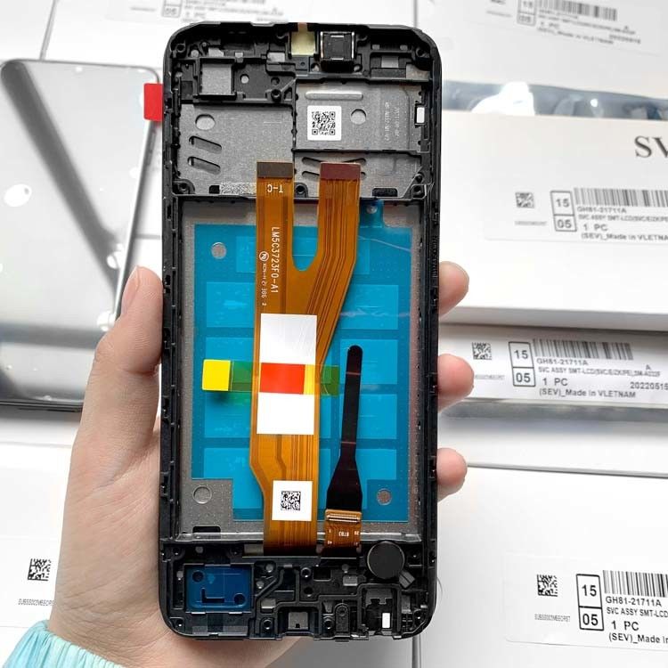 صفحه نمایش اسکرین ال سی دی A03 Core با قاب برای سامسونگ a03 Core Original Service Pack LCDS  A032 Mobile Pantalla