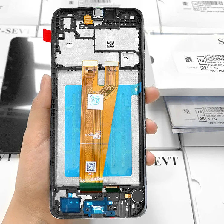 A045 صفحه نمایش LCD با قاب برای سامسونگ a045 تلفن همراه لمس Pantalla گلکسی A04 بسته خدمات اصلی LCDS