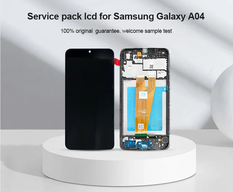 A045 صفحه نمایش LCD با قاب برای سامسونگ a045 تلفن همراه لمس Pantalla گلکسی A04 بسته خدمات اصلی LCDS