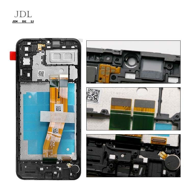 A04E LCD با قاب برای سامسونگ a04e بسته سرویس جدید اصلی LCDS نمایشگر گلکسی A04E صفحه نمایش تلفن همراه