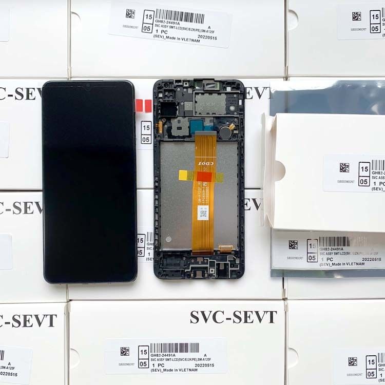 A12/A125 بسته خدمات اصلی LCD بدون قاب برای سامسونگ گلکسی a04e LCD نمایشگاه فروش مستقیم کارخانه