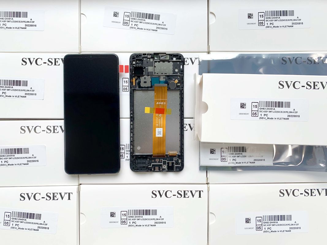 A12/A125 بسته خدمات اصلی LCD بدون قاب برای سامسونگ گلکسی a04e LCD نمایشگاه فروش مستقیم کارخانه