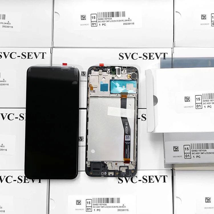 بسته خدمات حرفه ای M205 صفحه لمسی 6 اینچ QC 100٪ تست شده رزولوشن 2340x1080 برای سامسونگ کهکشان صفحه نمایش LCD