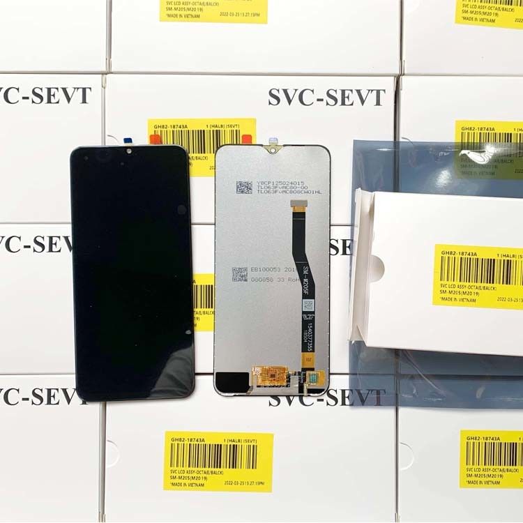 بسته خدمات حرفه ای M205 صفحه لمسی 6 اینچ QC 100٪ تست شده رزولوشن 2340x1080 برای سامسونگ کهکشان صفحه نمایش LCD