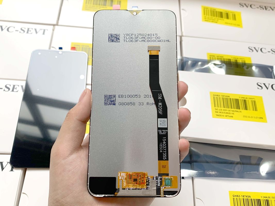 بسته خدمات حرفه ای M205 صفحه لمسی 6 اینچ QC 100٪ تست شده رزولوشن 2340x1080 برای سامسونگ کهکشان صفحه نمایش LCD