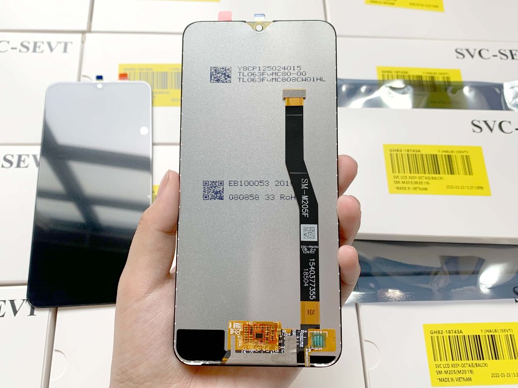 بسته خدمات حرفه ای M205 صفحه لمسی 6 اینچ QC 100٪ تست شده رزولوشن 2340x1080 برای سامسونگ کهکشان صفحه نمایش LCD