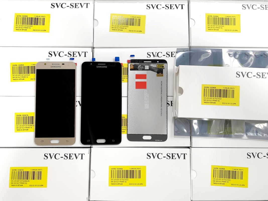 J7 Prime LCD Display تکنولوژی TFT LCD لوگو سفارشی چاپ بسته بندی برای صفحه نمایش موبایل برای صفحه نمایش LCD سامسونگ