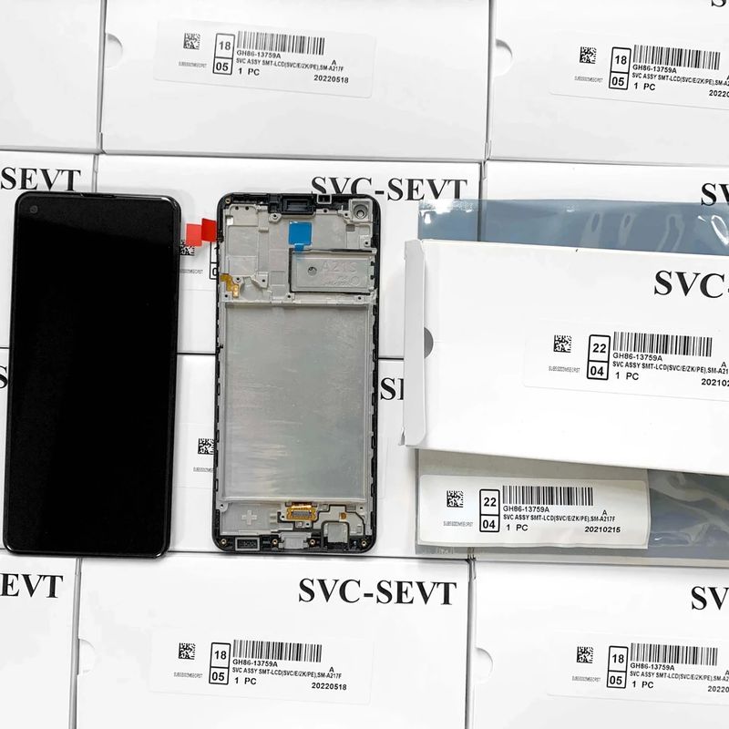 نوع محصول بسته سرویس اصلی LCD بدون قاب برای سامسونگ A21s SM-A217 صفحه لمسی