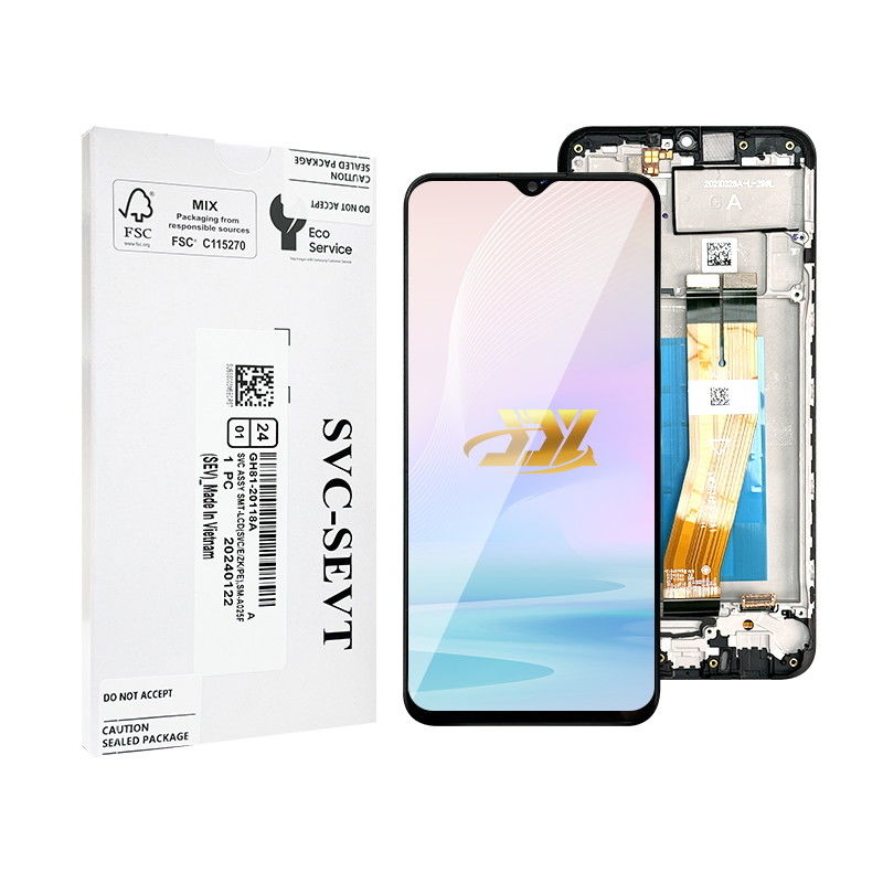 100٪ تست شده QC A02S LCD تعویض Anti Static Bag Pack نمایشگر LCD موبایل سیاه