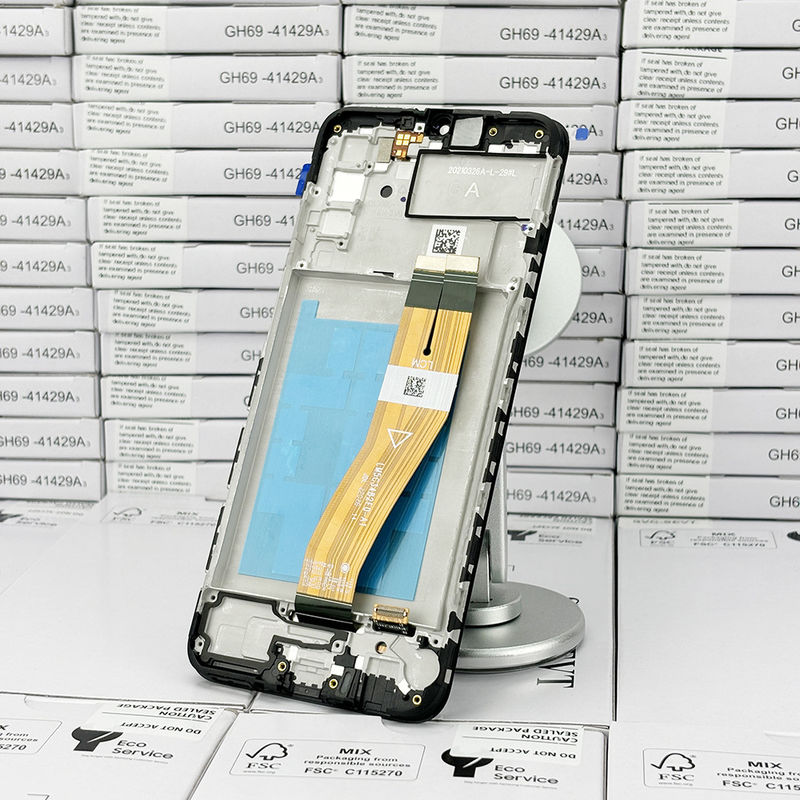 100٪ تست شده QC A02S LCD تعویض Anti Static Bag Pack نمایشگر LCD موبایل سیاه