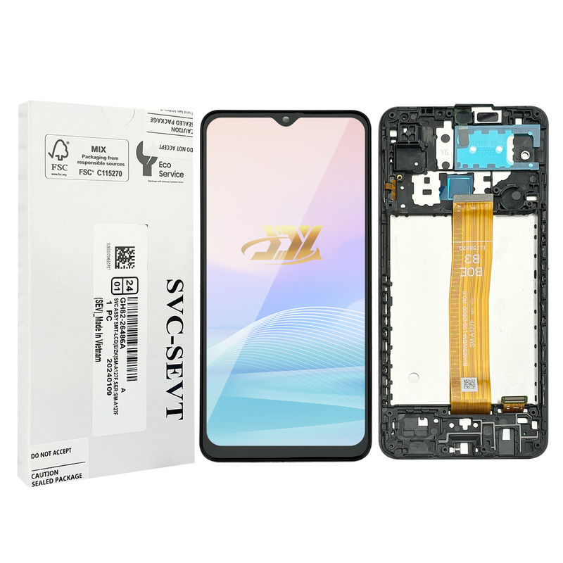 A127 lcd With Frame برای سامسونگ a127 بسته سرویس جدید اصلی صفحه نمایش تلفن همراه گلکسی A12 Nacho Touch Pantalla