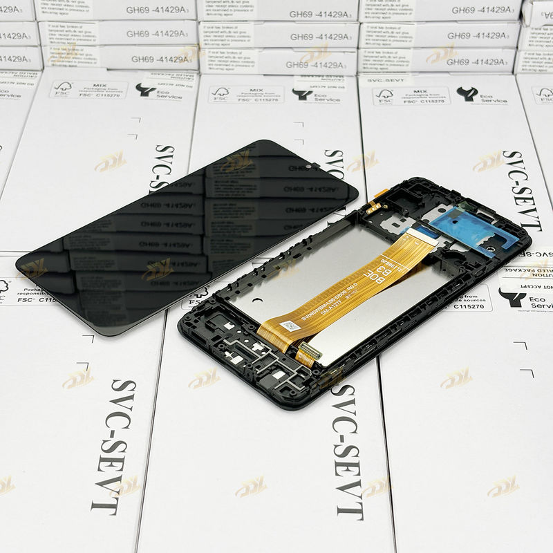 A127 lcd With Frame برای سامسونگ a127 بسته سرویس جدید اصلی صفحه نمایش تلفن همراه گلکسی A12 Nacho Touch Pantalla