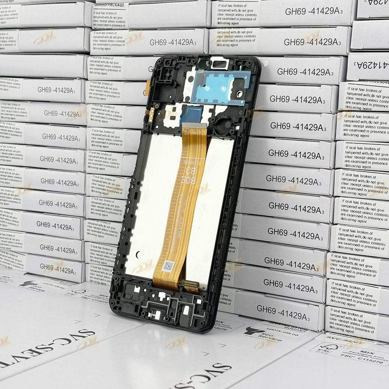 A127 lcd With Frame برای سامسونگ a127 بسته سرویس جدید اصلی صفحه نمایش تلفن همراه گلکسی A12 Nacho Touch Pantalla