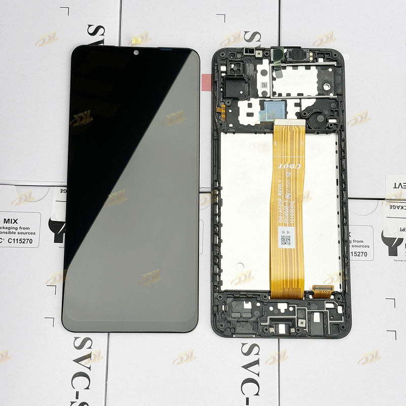 A125 Lcd اصلی Panatlla با قاب برای سامسونگ a125 سرویس پیک LCDS Screen  A125 صفحه نمایش لمسی تلفن همراه