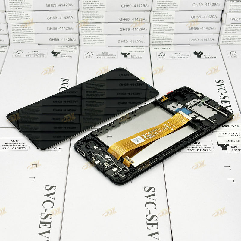 A125 Lcd اصلی Panatlla با قاب برای سامسونگ a125 سرویس پیک LCDS Screen  A125 صفحه نمایش لمسی تلفن همراه